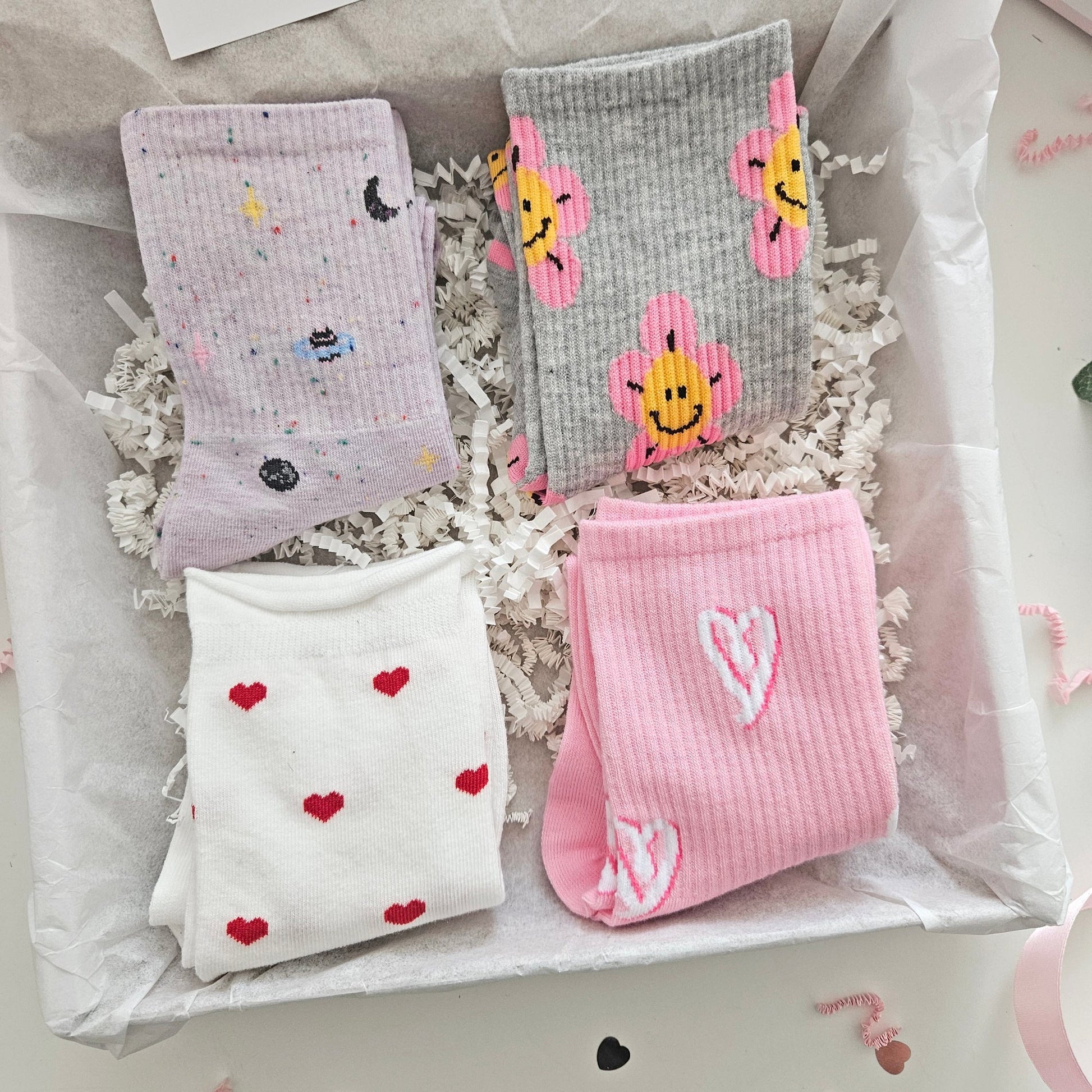 Set of socks self care hamper Get well soon present for her