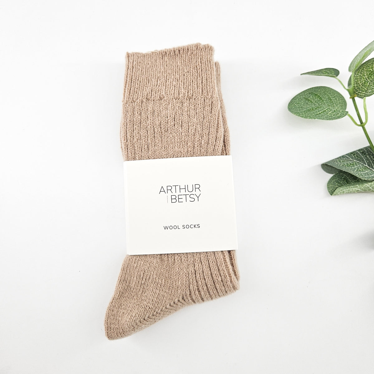 Wheat Taupe Alpaca Wool Socks | Build Your Own Gift Box