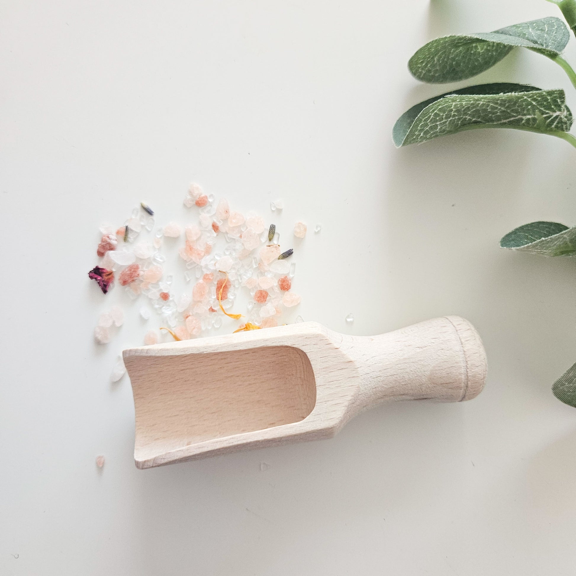 Wooden Bath Salt Scoop | Build Your Own Home Spa Set for Women