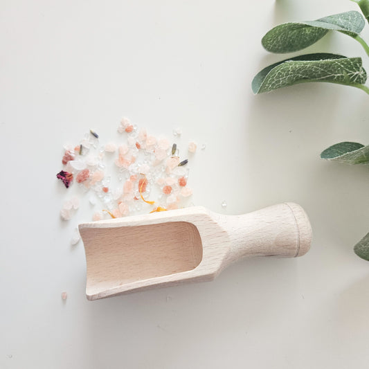Wooden Bath Salt Scoop | Build Your Own Home Spa Set for Women