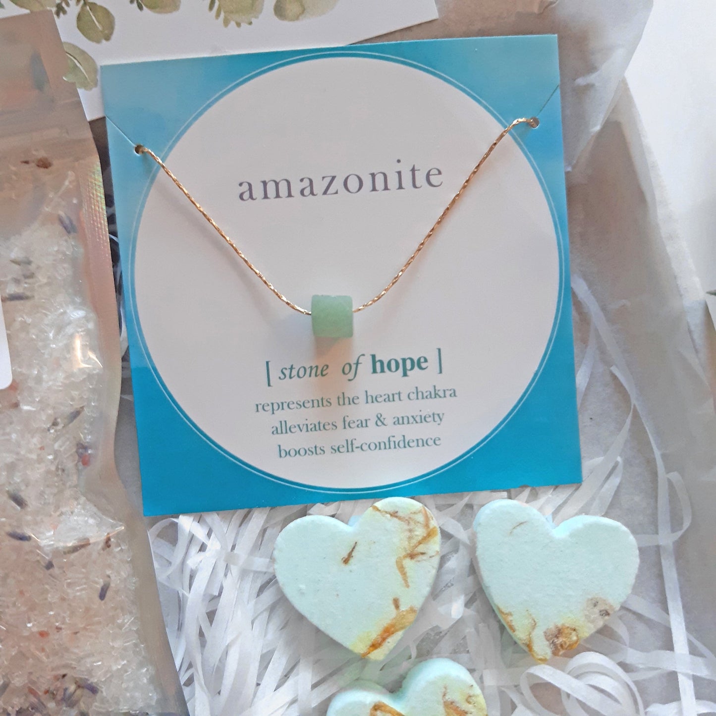 amazonite necklace stone of hope self care package