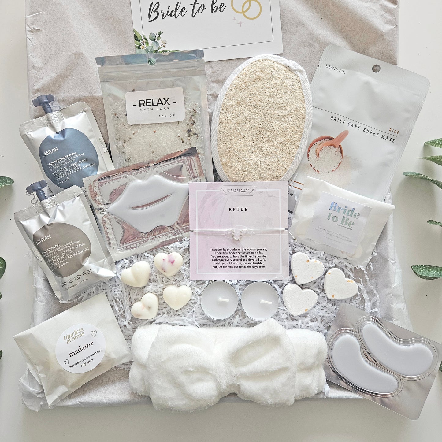 bride to be relaxation hamper