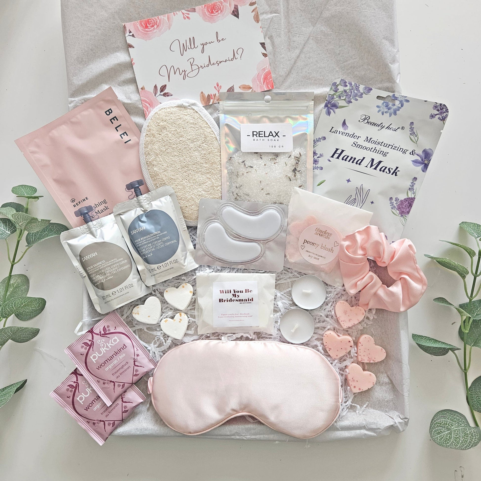 bridesmaid pamper gift box self care gift boxes for women friends