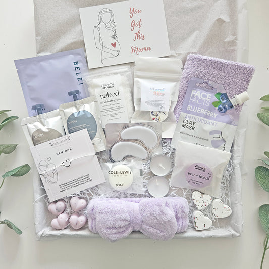 lilac new mum care package