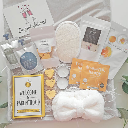 new parents self care hamper pamper present for expectant mum
