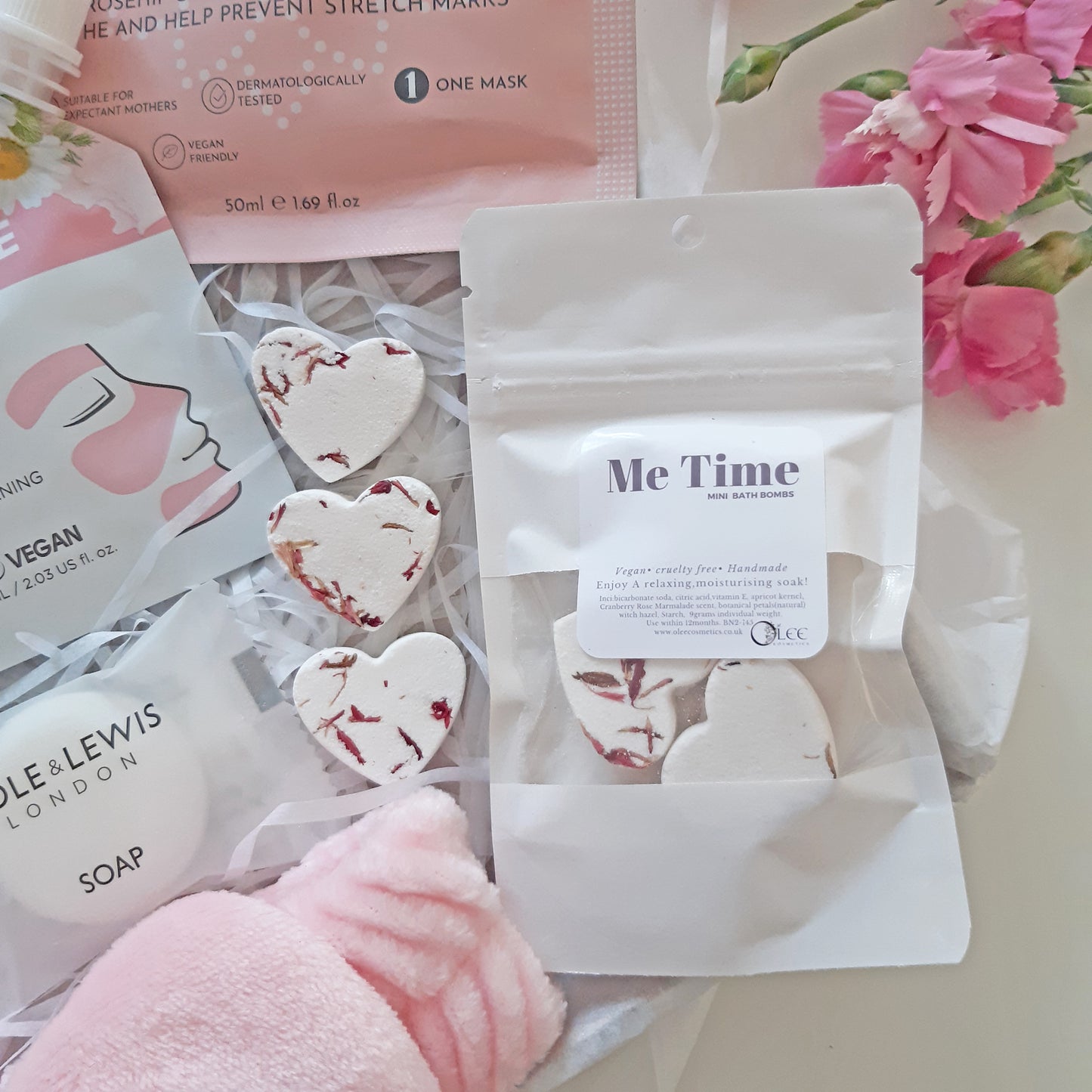 pink pamper hamper for new mum