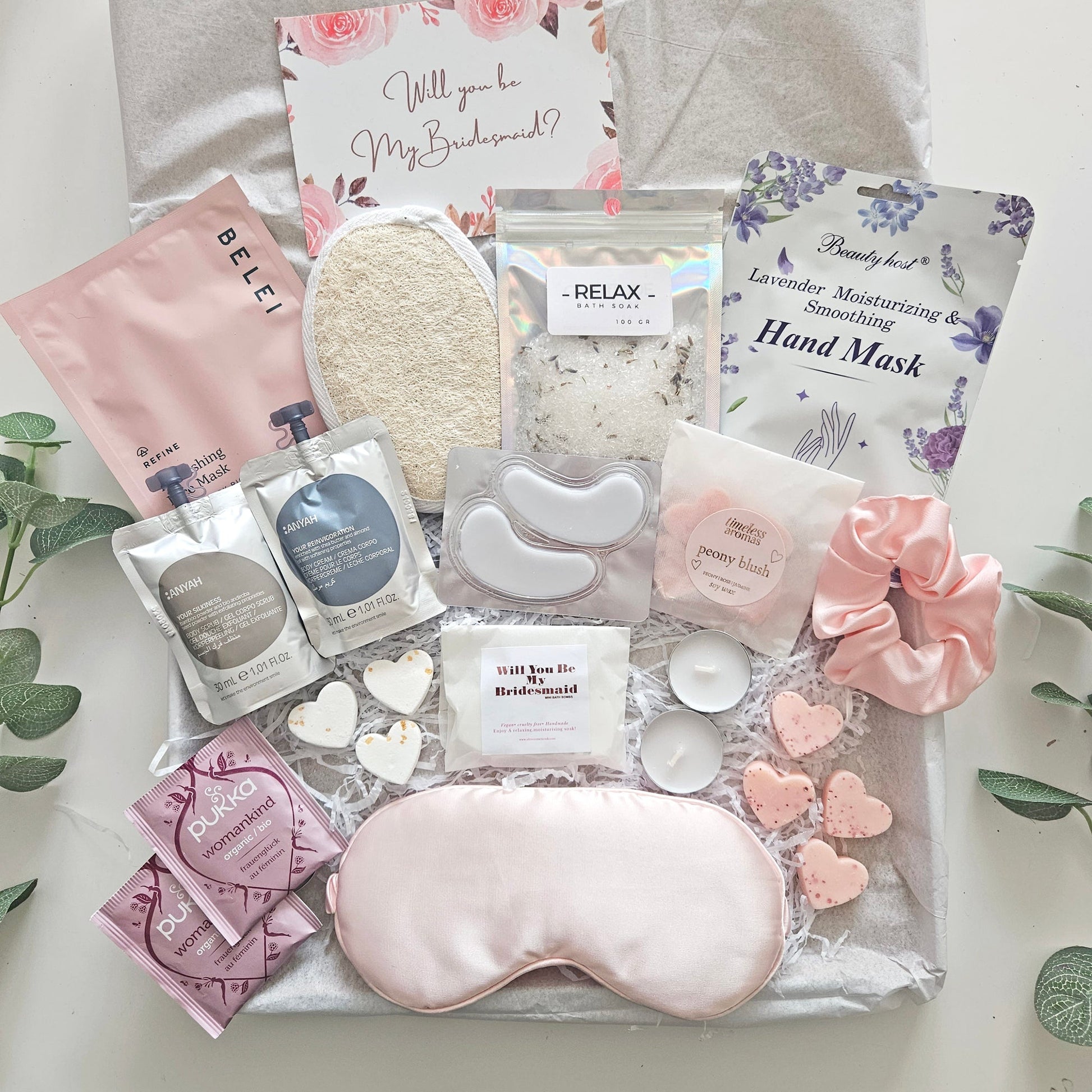 will you be my maid of honor pamper box self care hamper for her