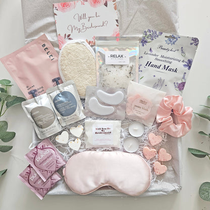 will you be my maid of honor pamper box self care hamper for her