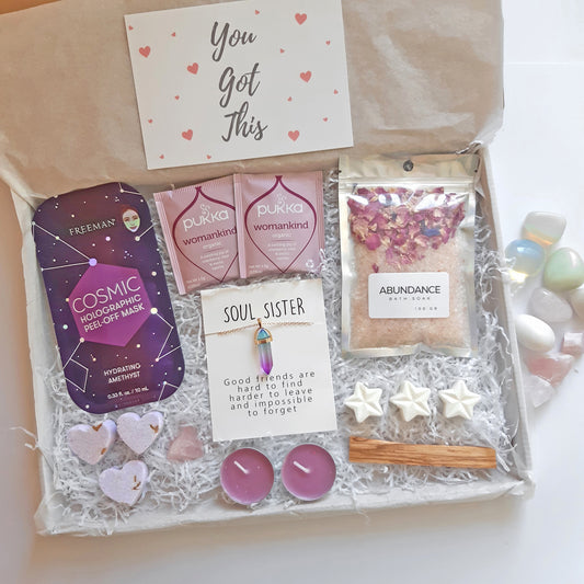 Birthday hamper for her | Purple Pamper box | Abundance gift box for Soul sister Uk